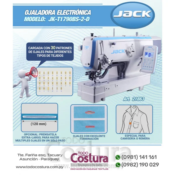 OJALADORA ELECTRONICA JACK JK-T1790GS-2-D